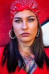 portrait shooting of a tattoo woman in funchal madeira portugal 