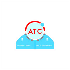 ATC letter logo creative design. ATC unique design