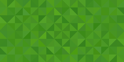 Fototapeta na wymiar Green segmented background. Triangular pixelation. Color texture.