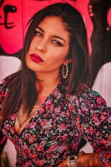 portrait shooting of a tattoo woman in funchal madeira portugal 
