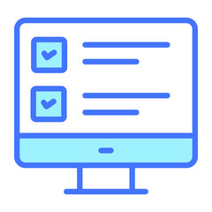 online survey Icon. User interface Vector Illustration, As a Simple Vector Sign and Trendy Symbol in Line Art Style, for Design and Websites, or Mobile Apps,