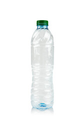 Fototapeta premium blank plastic bottle on white background with clipping path