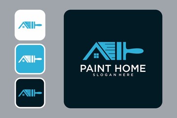 Paint home logo design template