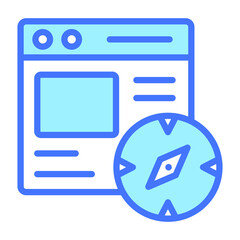 web navigator Icon. User interface Vector Illustration, As a Simple Vector Sign and Trendy Symbol in Line Art Style, for Design and Websites, or Mobile Apps,