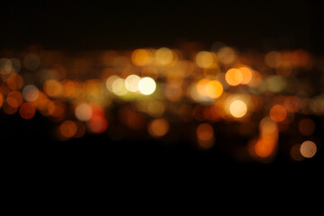 City lights with bokeh effect