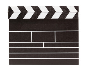 Blank clapboard isolated on white.