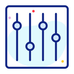mixer Icon. User interface Vector Illustration, As a Simple Vector Sign and Trendy Symbol in Line Art Style, for Design and Websites, or Mobile Apps,