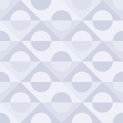 Seamless vector pattern, geometric rhombus with circle pattern in gray color. Pattern included in swatch.