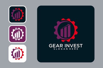 gear with invest logo design