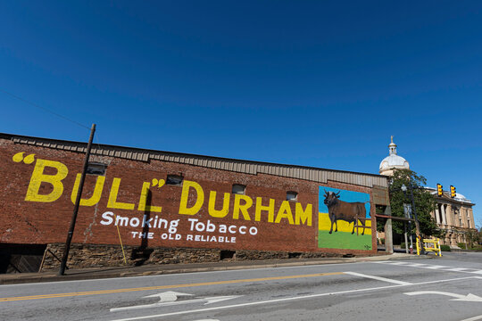 Bull Durham Replica Outdoor Ad Painted On Building