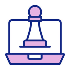 strategy Icon. User interface Vector Illustration, As a Simple Vector Sign and Trendy Symbol in Line Art Style, for Design and Websites, or Mobile Apps,