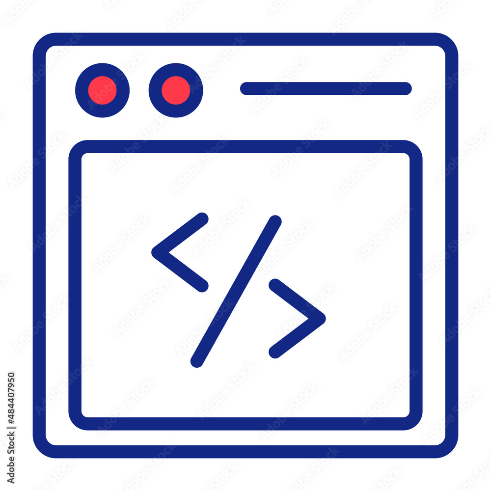 Wall mural programing icon. user interface vector illustration, as a simple vector sign and trendy symbol in li