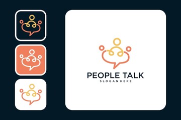 People talk logo design