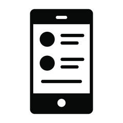 mobile phone Icon. User interface Vector Illustration, As a Simple Vector Sign and Trendy Symbol in Line Art Style, for Design and Websites, or Mobile Apps,