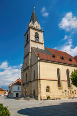 Fototapeta na wymiar St. Cantianus and Companions Parish Church in the medieval town of Kranj, Slovenia
