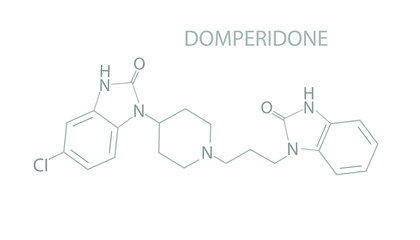 Domperidone molecular skeletal chemical formula.	
