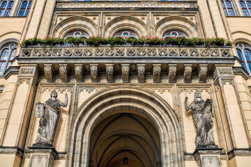 zittau, deutschland - fassade am alten rathaus
