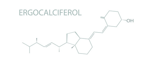 Ergocalciferol molecular skeletal chemical formula.	
