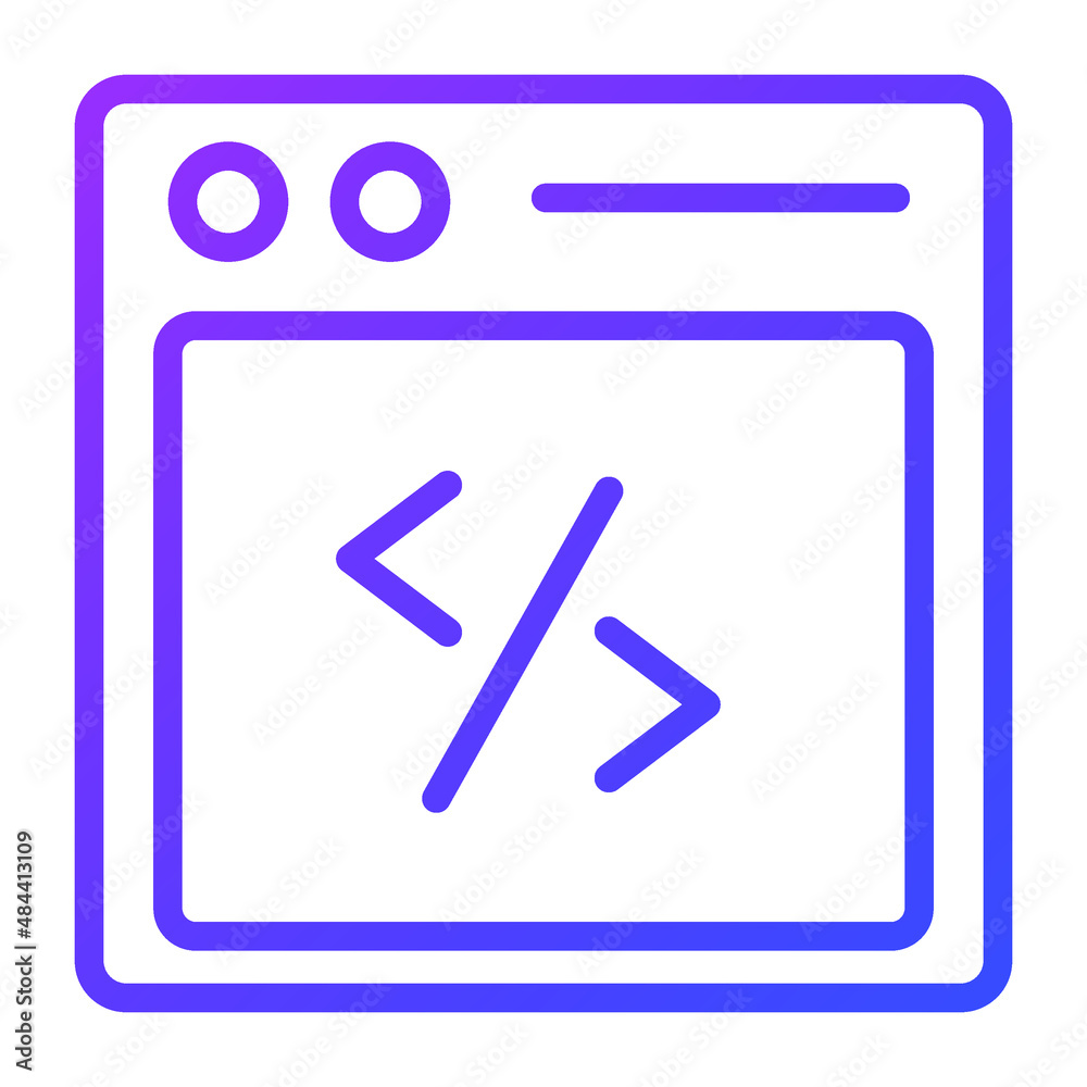 Wall mural programing icon. user interface vector illustration, as a simple vector sign and trendy symbol in li