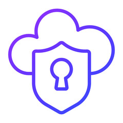 security Icon. User interface Vector Illustration, As a Simple Vector Sign and Trendy Symbol in Line Art Style, for Design and Websites, or Mobile Apps,