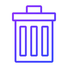 trash Icon. User interface Vector Illustration, As a Simple Vector Sign and Trendy Symbol in Line Art Style, for Design and Websites, or Mobile Apps,