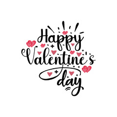 Happy valentine day typography lettering for t shirt