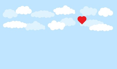 Fototapeta premium Valentine's Day illustration. Vector illustration with hearts.