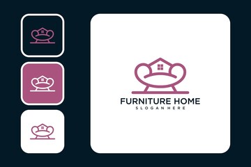 Furniture home modern logo design