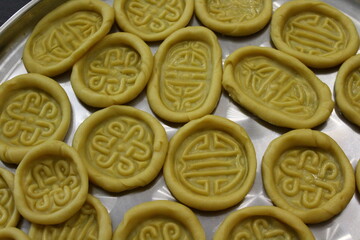 Uncooked mongolian traditional boov biscuits