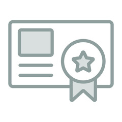 certificate Icon. User interface Vector Illustration, As a Simple Vector Sign and Trendy Symbol in Line Art Style, for Design and Websites, or Mobile Apps,
