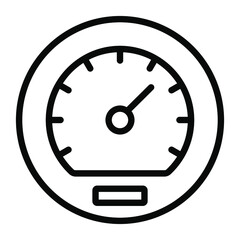 speedometer Icon. User interface Vector Illustration, As a Simple Vector Sign and Trendy Symbol in Line Art Style, for Design and Websites, or Mobile Apps,