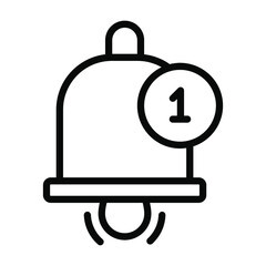 reminder Icon. User interface Vector Illustration, As a Simple Vector Sign and Trendy Symbol in Line Art Style, for Design and Websites, or Mobile Apps,