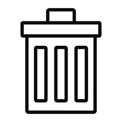 trash Icon. User interface Vector Illustration, As a Simple Vector Sign and Trendy Symbol in Line Art Style, for Design and Websites, or Mobile Apps,