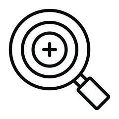 magnifying Icon. User interface Vector Illustration, As a Simple Vector Sign and Trendy Symbol in Line Art Style, for Design and Websites, or Mobile Apps,