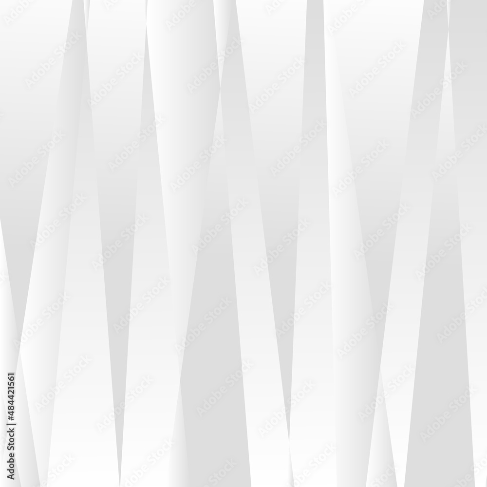 Poster Abstract white and gray gradient background. Modern minimalist design. Vector illustration with simple shapes like circle, square, rectangle. Monochrome light 3d futuristic design