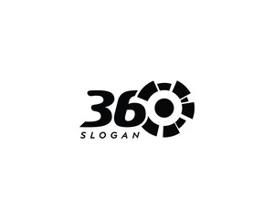 360 Logo vector design, 360-degree vector logo design
