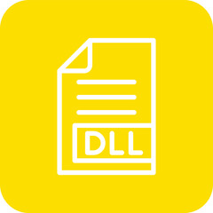 DLL Vector Icon Design Illustration