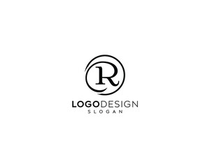 Abstract letter R logo, R vector logo design