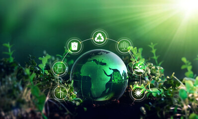 Sources for renewable, sustainable development. Environment,ecology and energy saving...