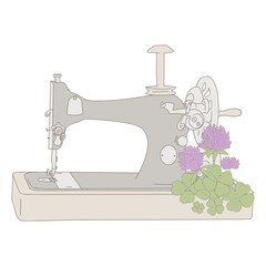  sewing machine with shamrock flower