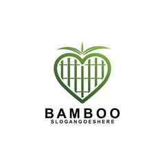 Bamboo Logo Template Design Vector, Emblem, Design Concept, Creative Symbol, Icon