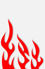 Simple flame pattern with some outline and shadow