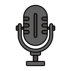 Studio microphone or mic Vector Color Icon Design, Video blogger Symbol, vlogger or videography equipment Sign, motion pictures and film maker Stock illustration, Audio Recording Device Concept, 