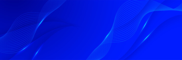 Modern blue abstract background banner. Wave blue abstract banner design background