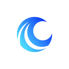 Obraz na płótnie Canvas Wave ocean abstract icon logo vector image
