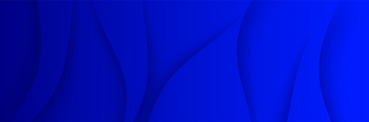 Obraz premium Modern blue abstract background banner. modern Wave blue abstract banner design background