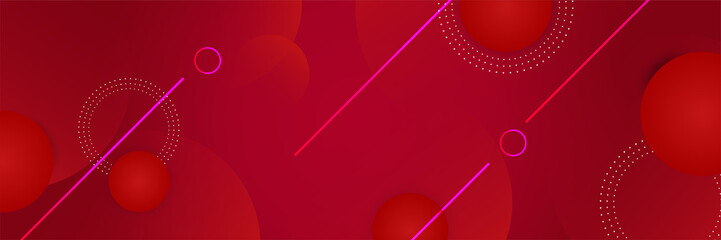modern Geometric fluid red abstract banner design background. Abstract red banner background with 3d overlap layer and wave shapes