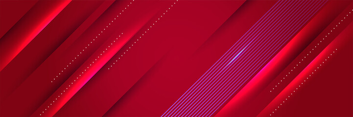 modern light red abstract banner design background. Abstract red banner background with 3d overlap layer and wave shapes