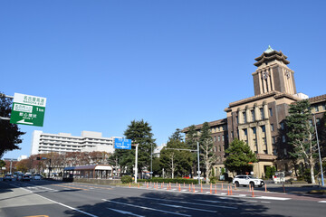 Fototapeta na wymiar Cityscape in front of Nagoya City Hall