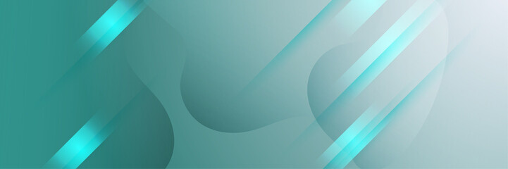 Fototapeta premium modern Geometric fluid green abstract banner design background. Modern dark green banner vector background. Dark green color.